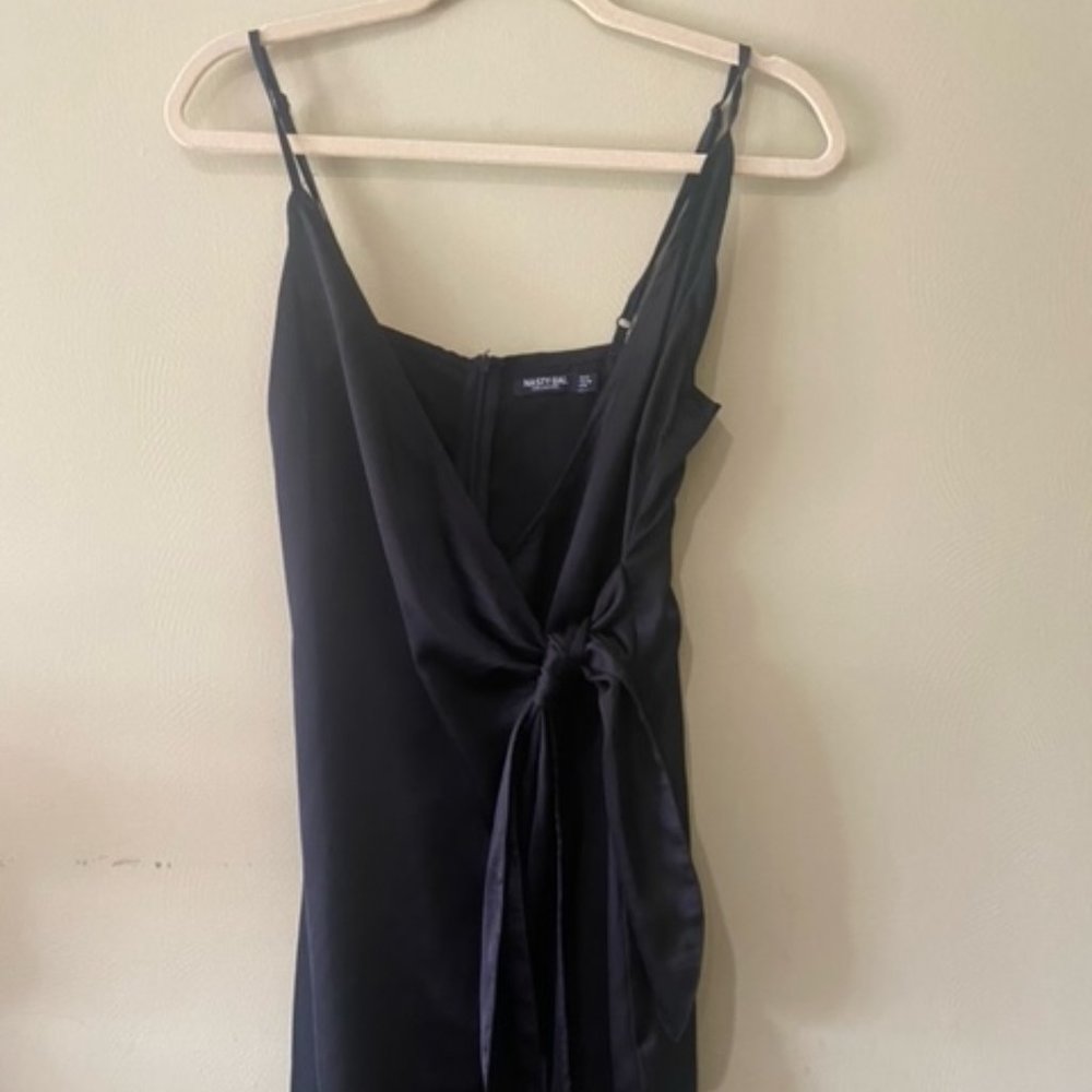 Black Mini Wrap Dress